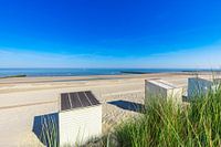 Maisons de plage sur la plage de Domburg
