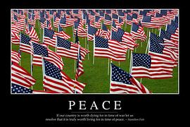 STK107157M-Paix : Citation inspirante et affiche de motivation sur Stocktrek Images