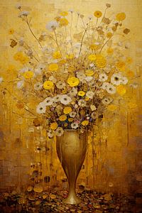 Blumen in Gold