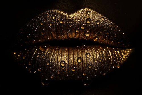 Glamoureuze lippen in macro