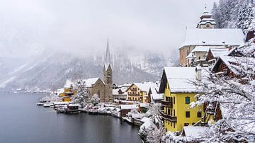 Winter in Hallstatt, Oostenrijk