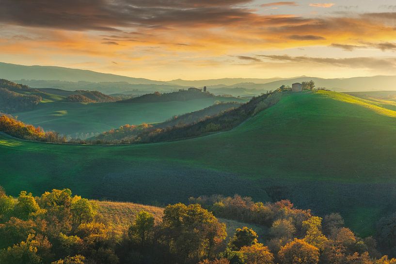 Herbstlandschaft in Crete Senesi, Toskana von Stefano Orazzini