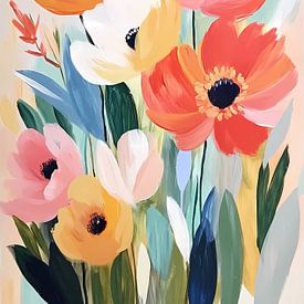 Kleurrijke bloemen van Olga Wildrose