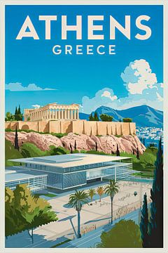 Athens, Greece by Poster Art Shop