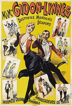 Alfred Choubrac - De heer en mevrouw Gidon-Lynnes Duettistes Mondains Decadents (1880-1900) van Peter Balan