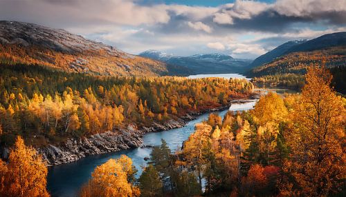 Herbstlandschaft mit Farben