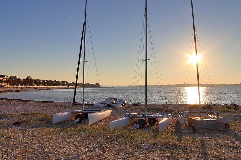 Sunset at the beach of Laboe at the Baltic Sea by MPfoto71