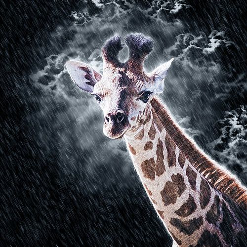 Een vrolijk gezicht in de regen