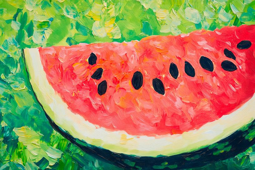 Juicy watermelon in bright colours by Poster Art Shop