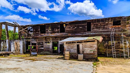 Old house at Plantage Katwijk near Paramaribo in Suriname
