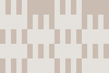Dambordpatroon. Moderne abstracte minimalistische geometrische vormen in beige en wit 18 van Dina Dankers