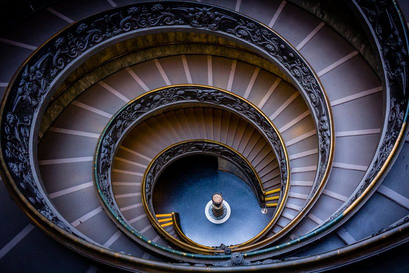 Spiral Splendor: Vatican's Ornate Stairs by Alexander Mol