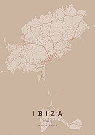 Stadtplan von Ibiza von Stef van Campen