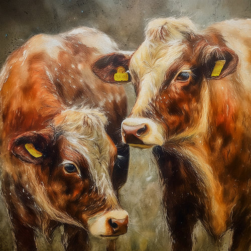 Red spotted cow