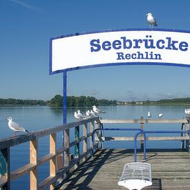 Rechlin pier,Müritz,Mecklenburgs merengebied van Peter Eckert