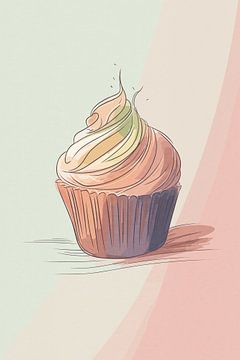 Muffin in Pastel van Patterns & Palettes