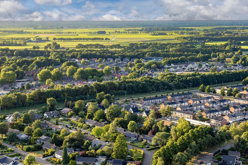 Coevorden, luchtfoto vanuit  een heteluchtballon van Gert Hilbink