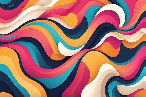 Kleurrijke abstracte oceaan golven achtergrond