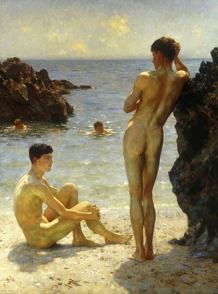 Liefhebbers van de zon, Henry Scott Tuke... van Bridgeman Masters