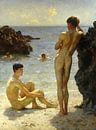 Liefhebbers van de zon, Henry Scott Tuke... van Bridgeman Masters thumbnail