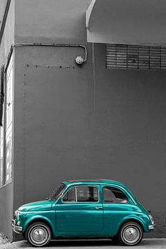 Groene Fiat 500