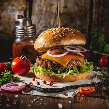 Hamburger with cheese by Tilo Grellmann