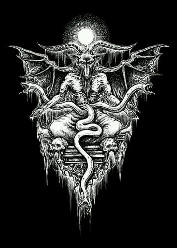 demon met zwemmen en slang