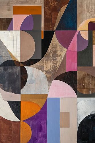 Kubistisch Abstracte Compositie van Agnita Langeveld