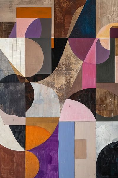 Cubist Abstract Composition by Agnita Langeveld
