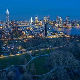 The skyline van Rotterdam vanaf de Euromast Portretstand van Patrick Oosterman