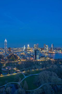 Die Skyline von Rotterdam vom Euromast-Porträtstand aus von Patrick Oosterman