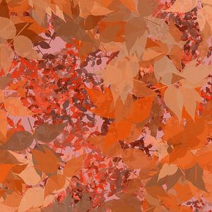 Moderne botanische kunst. Kleurrijke herfstbladeren