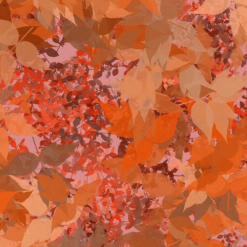 Moderne botanische kunst. Kleurrijke herfstbladeren