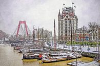 Winterbeeld Oude Haven van Frans Blok thumbnail