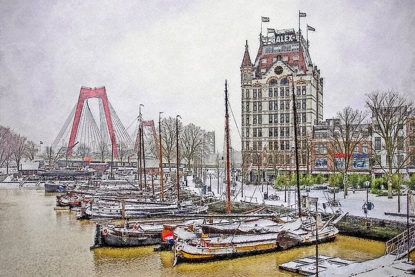 Winteransicht Alter Hafen von Frans Blok