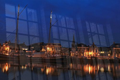 Abstracte fotografie | Straatfotografie | Weerspiegeling tijdens het blauwe uur