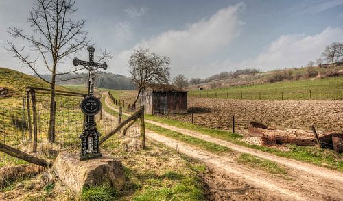 Wegkruis bij Stokhem in Zuid-Limburg