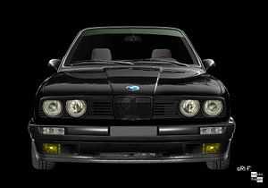 BMW 3 Reeks Type E30 in donker zwart van aRi F. Huber