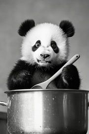 Panda Kochen von Poster Art Shop