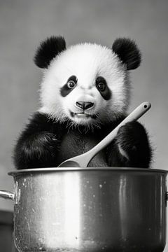 Panda koken van Poster Art Shop