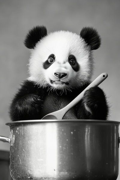 Panda Kochen von Poster Art Shop