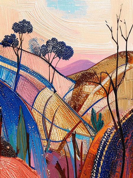 Moderne abstrakte Malerei. Serie: Landschaft in Strukturen - 10 von Studio Pieternel