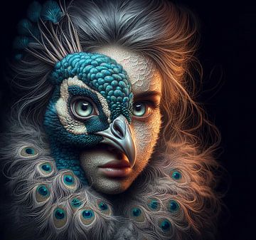 Peacock or woman... by Ans Bastiaanssen