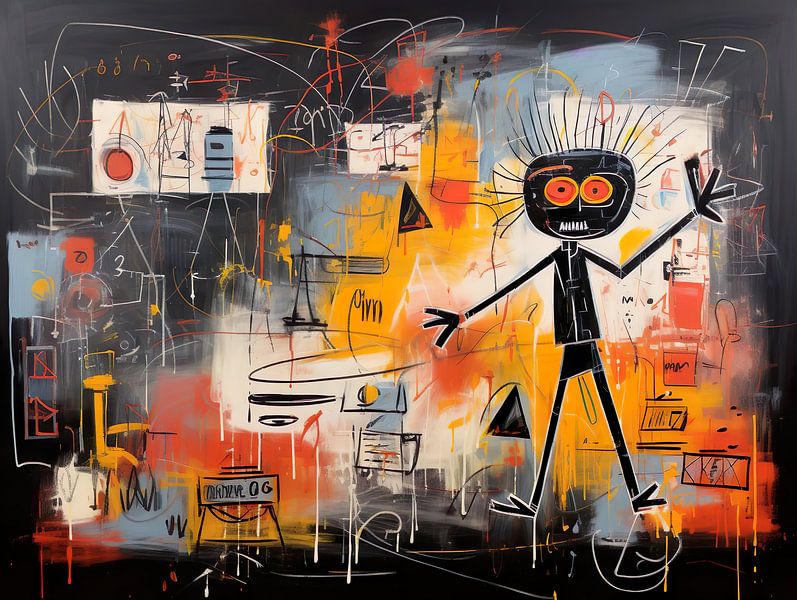 Gemälde von Basquiat von PixelPrestige