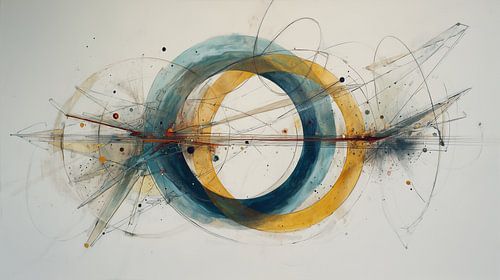 Peinture du hall d'entrée | Cercle et ligne sur Peintures accrocheuses