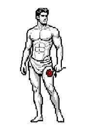 Pixel Art Bodybuilder by Markus Gann