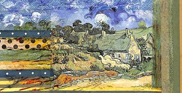 Boerenhuisjes. Inspiratie Vincent van Gogh. ( 3 ) van Ineke de Rijk