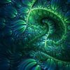 fractales bleu-vert sur Mysterious Spectrum