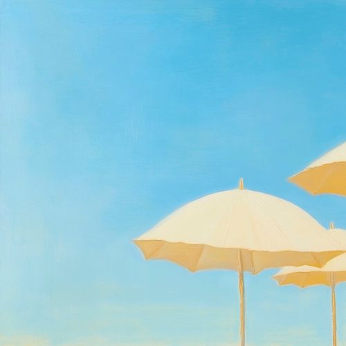 Zomerse rust op het strand
