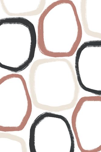 Circles in Black Beige and Rust